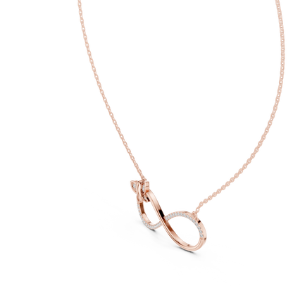 Infinity Butterfly Diamond Necklace | Gold Luxury Pendant | Romantic Gift For Her Women