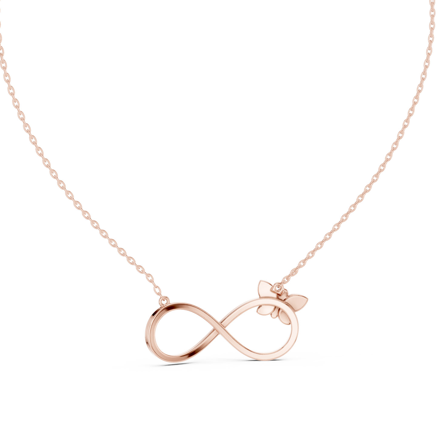 Infinity Butterfly Diamond Necklace | Gold Luxury Pendant | Romantic Gift For Her Women