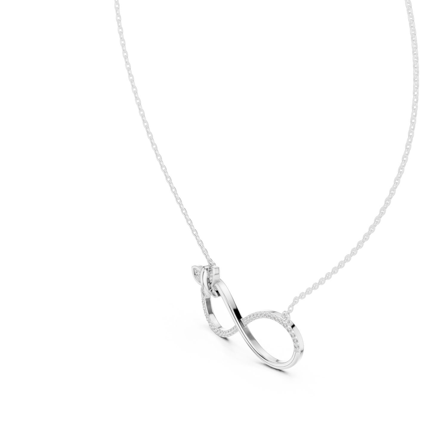 Infinity Butterfly Diamond Necklace | Gold Luxury Pendant | Romantic Gift For Her Women