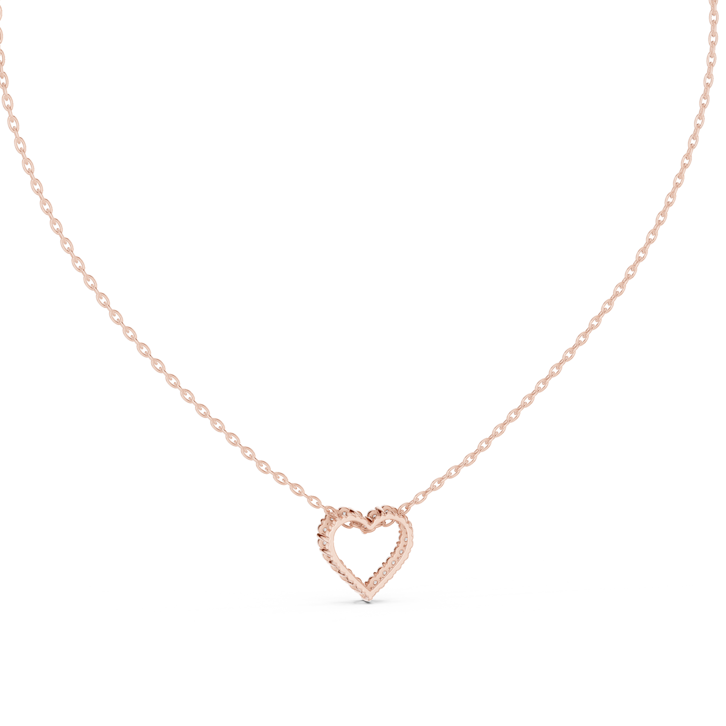 Fine Diamond Necklace | Heart 925 Sterling Silver Design | Luxury Everyday Jewelry Gift For Her