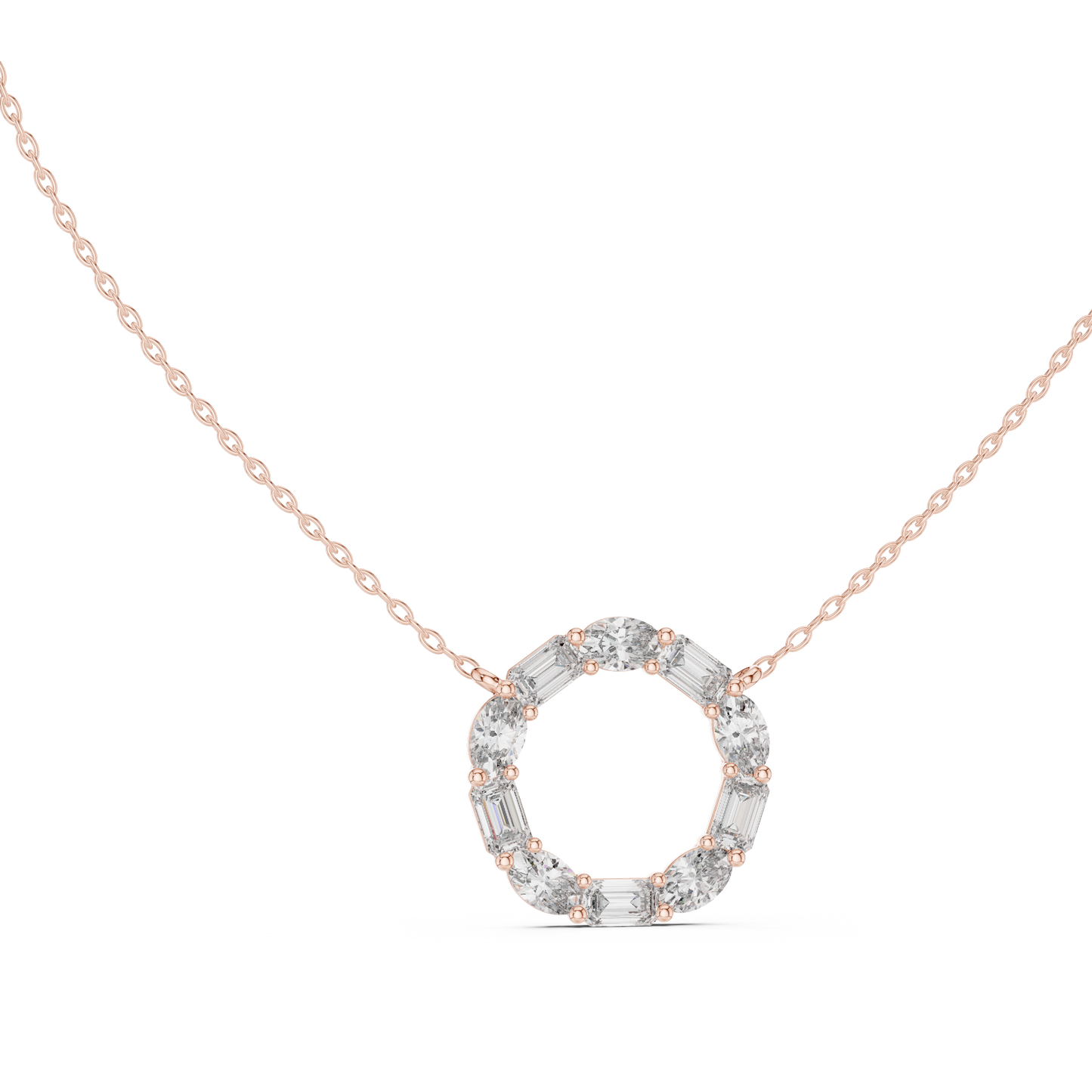 Floating Halo Diamond Pendant - Exclusive Designer Silver Jewelry - Perfect Bridal Anniversary Gift Necklace