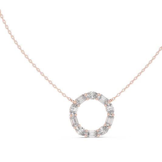 Floating Halo Diamond Pendant - Exclusive Designer Gold Jewelry - Perfect Bridal Anniversary Gift Necklace