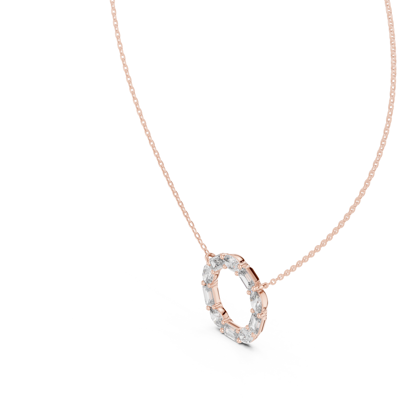 Floating Halo Diamond Pendant - Exclusive Designer Silver Jewelry - Perfect Bridal Anniversary Gift Necklace