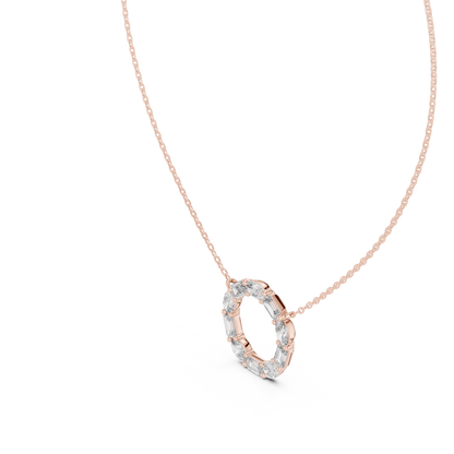 Floating Halo Diamond Pendant - Exclusive Designer Silver Jewelry - Perfect Bridal Anniversary Gift Necklace