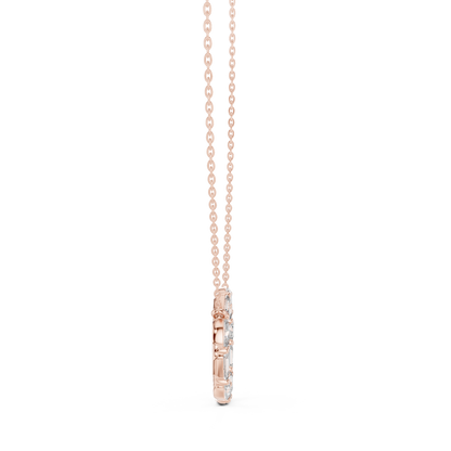 Floating Halo Diamond Pendant - Exclusive Designer Silver Jewelry - Perfect Bridal Anniversary Gift Necklace