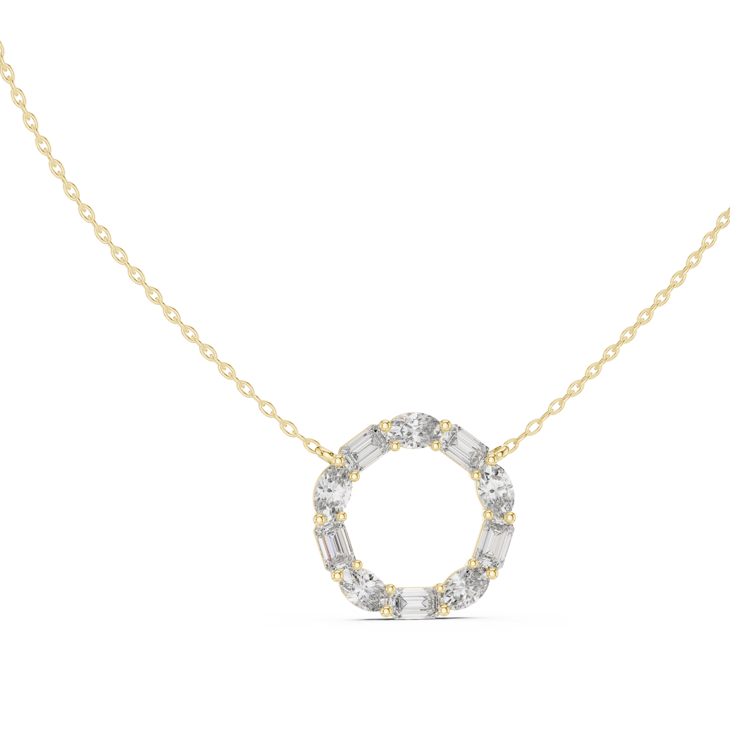 Floating Halo Diamond Pendant - Exclusive Designer Silver Jewelry - Perfect Bridal Anniversary Gift Necklace