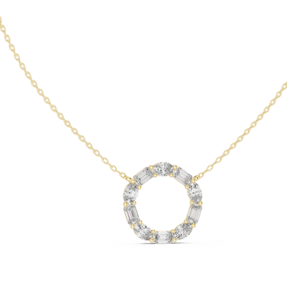 Floating Halo Diamond Pendant - Exclusive Designer Silver Jewelry - Perfect Bridal Anniversary Gift Necklace