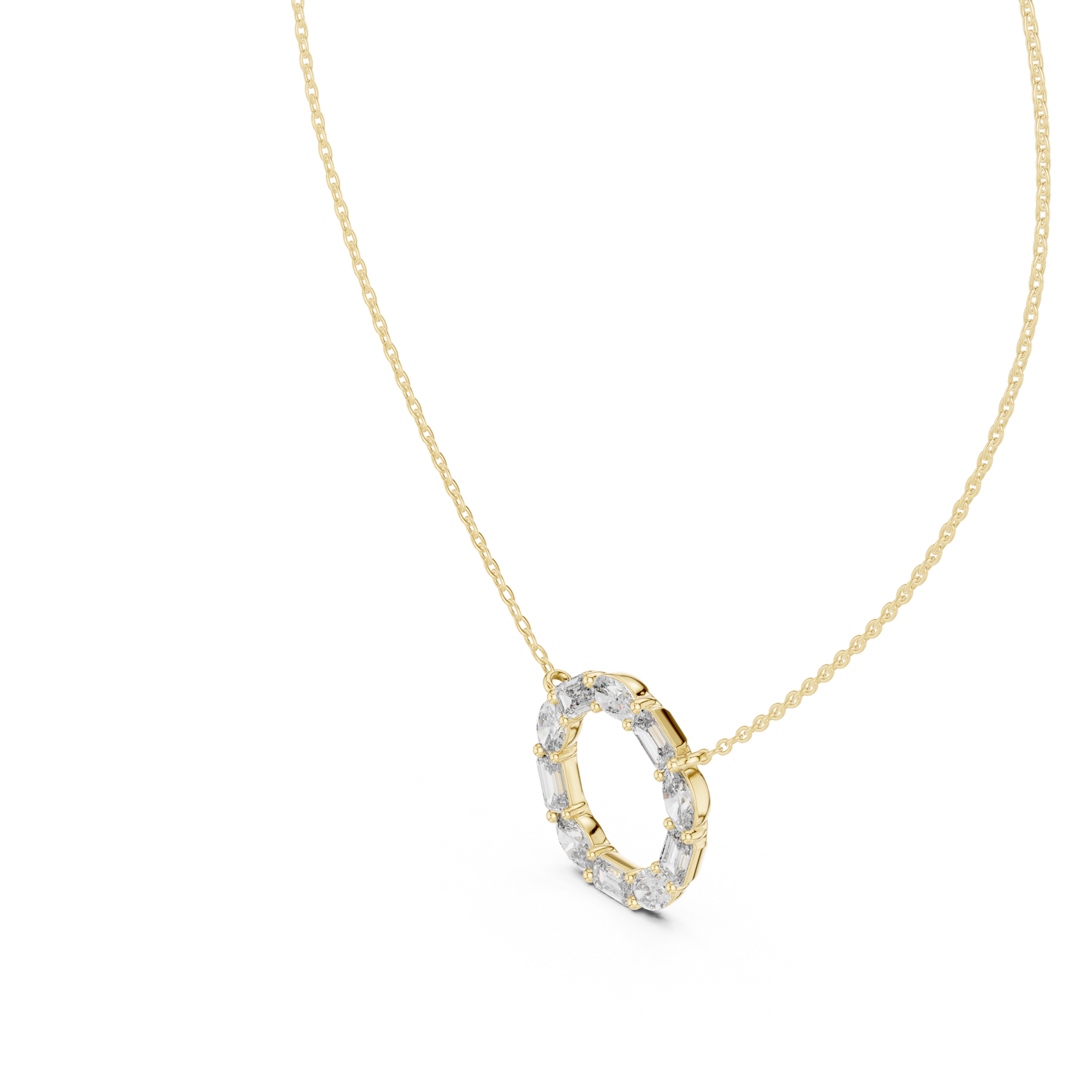 Floating Halo Diamond Pendant - Exclusive Designer Silver Jewelry - Perfect Bridal Anniversary Gift Necklace