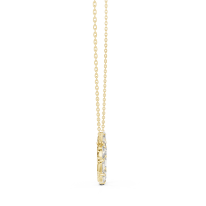 Floating Halo Diamond Pendant - Exclusive Designer Silver Jewelry - Perfect Bridal Anniversary Gift Necklace