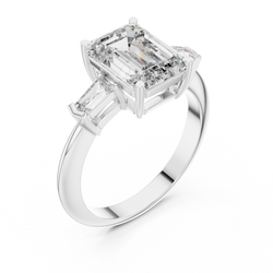 Gold Bridal Engagement Ring In Velvet Gift Box
