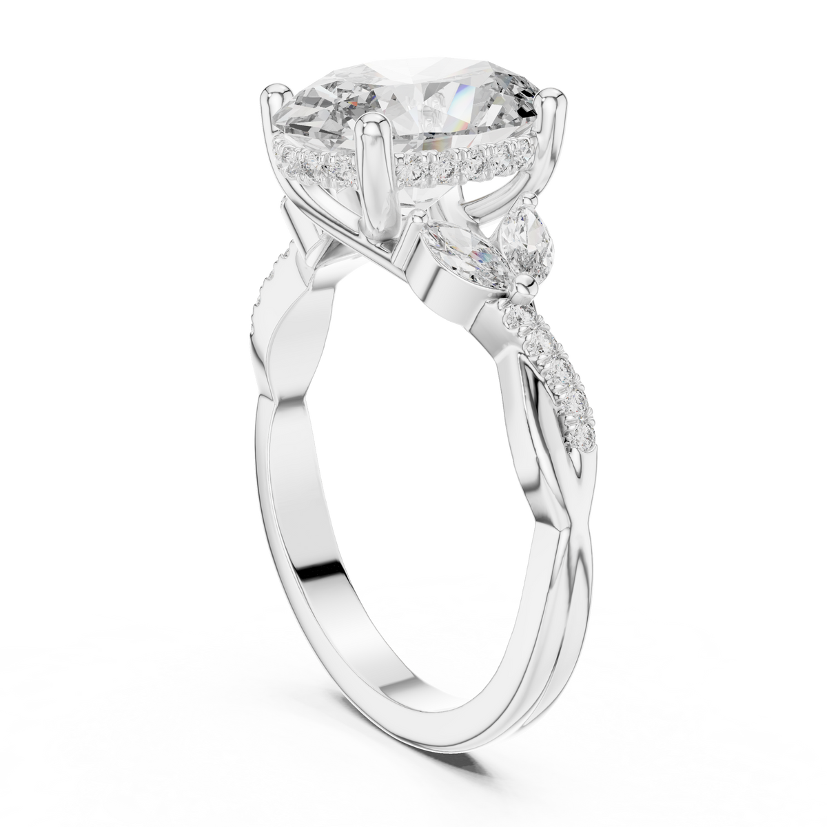 Gold Diamond Ring Sunlight Sparkle

