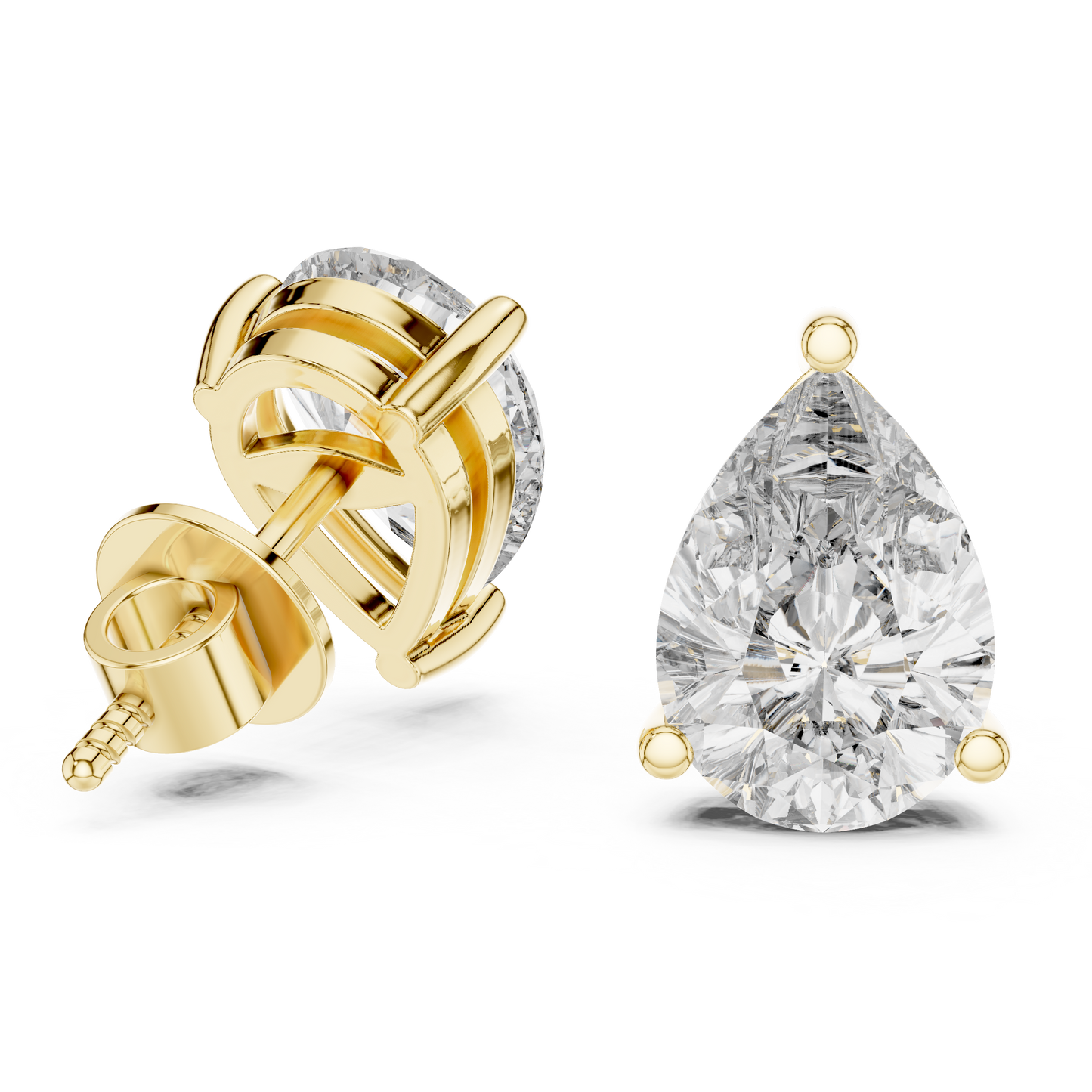 HB Prestige Jewels Gold Studs Close Up