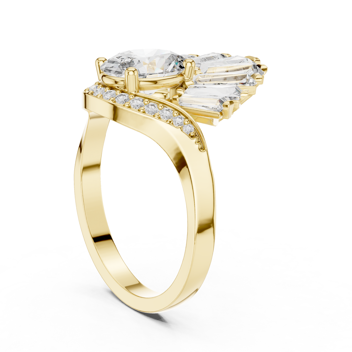 Handcrafted Fine Jewelry Ring 14K Solid Gold Lab Grown Diamond Moissanite Comfort Fit Inner Shank Smooth Polish Luxury Daily Wear View handmade ring eco diamond ring HB Prestige Jewels
