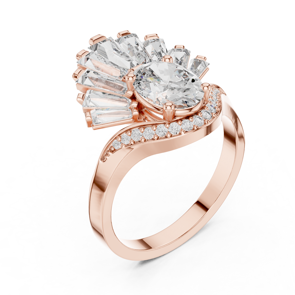 Handcrafted Fine Jewelry Ring 14K Solid Gold Lab Grown Diamond Moissanite Real Life Hand Model Wear Finger Scale Proportions Elegance View engagement ring anniversary gift HB Prestige Jewels
