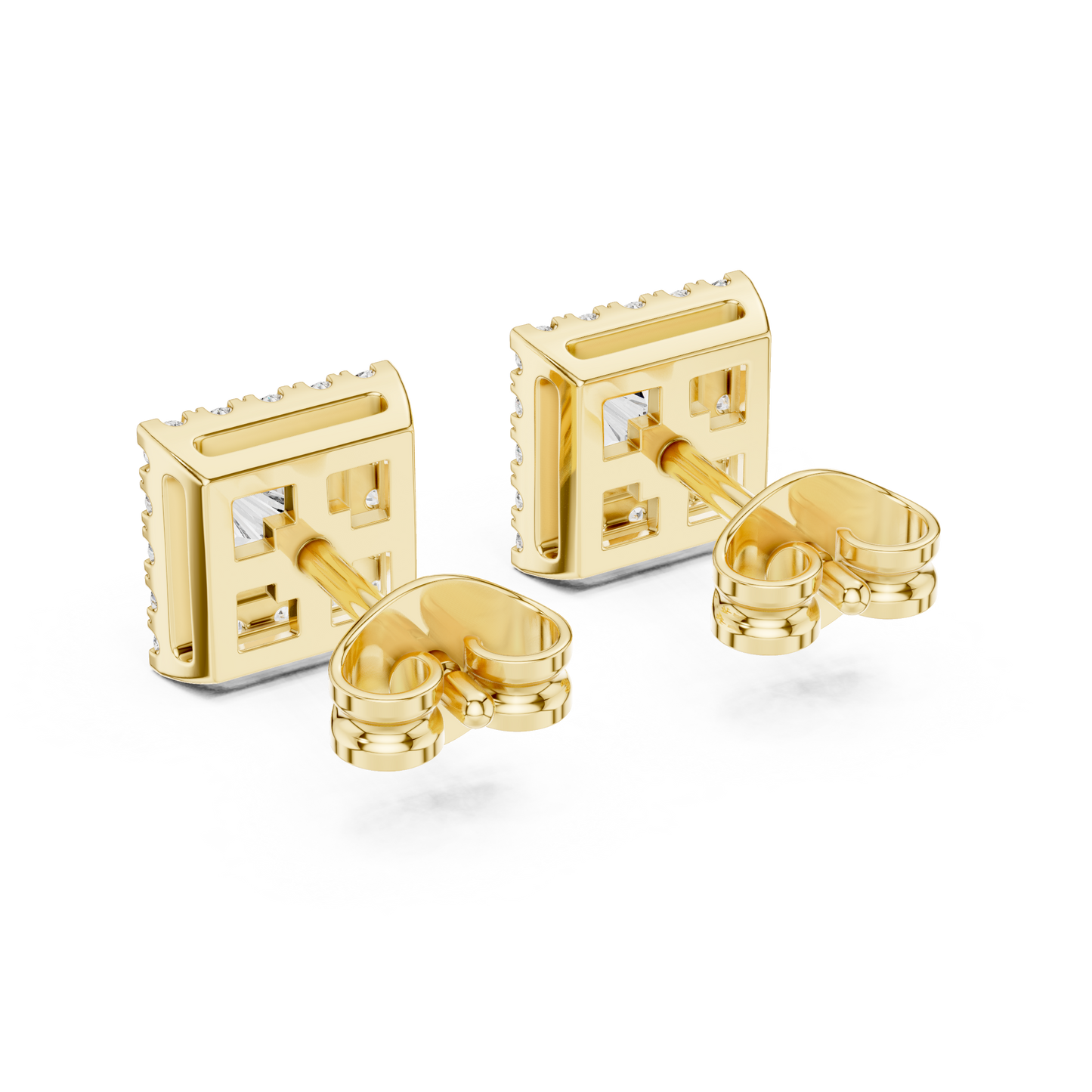 Handcrafted Gold Diamond Earrings