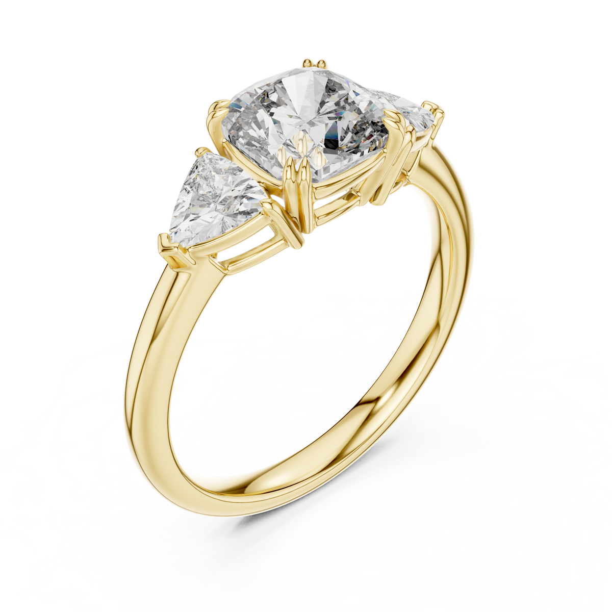 Handcrafted Three Stone Diamond Ring Bench Workshop Detail