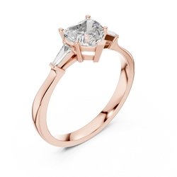 Heart Cut Diamond Ring Side Profile View