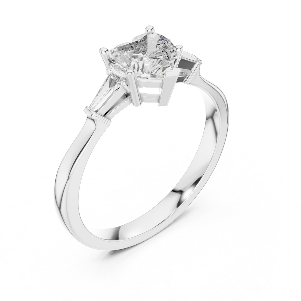 Heart Diamond Ring Luxury Gift Box