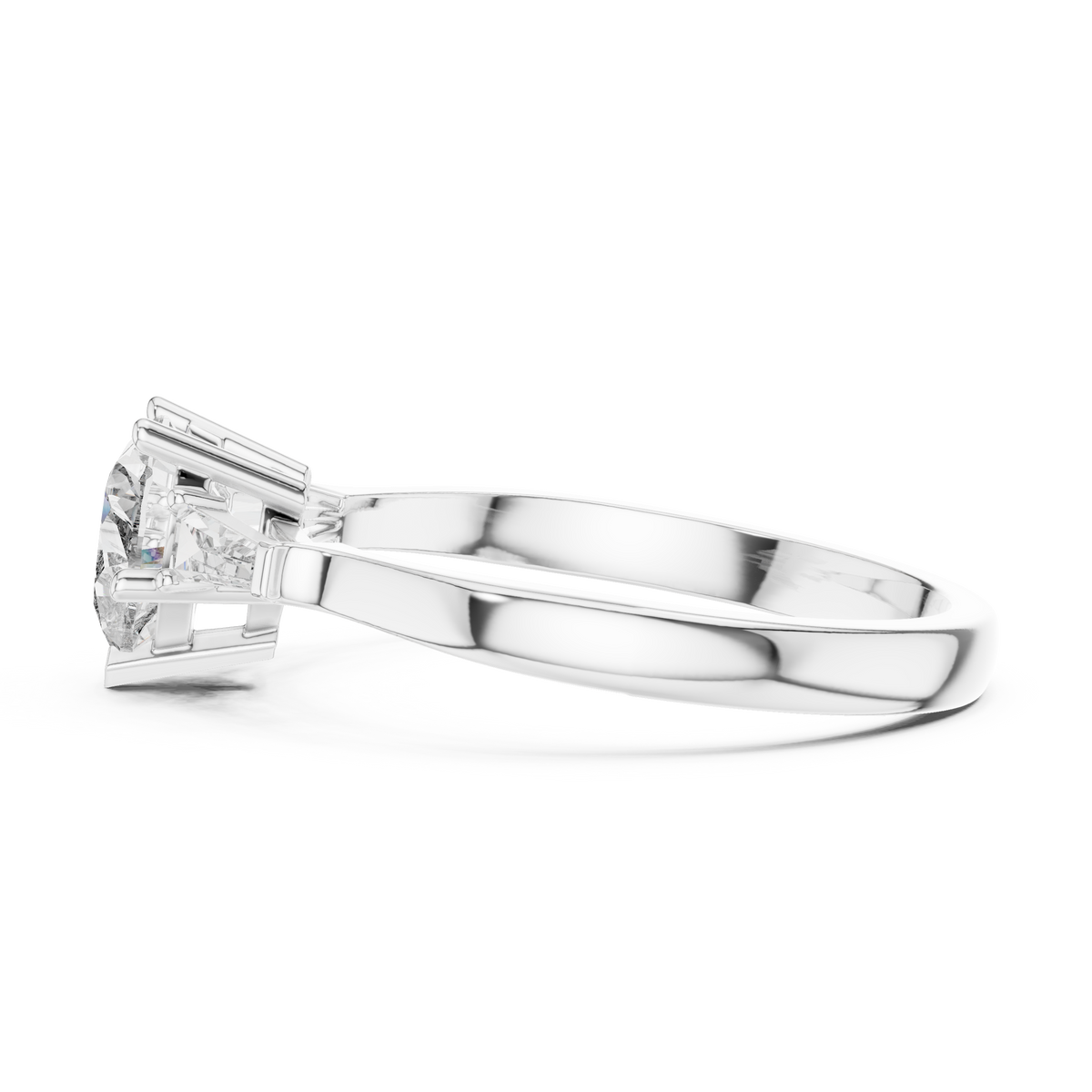 Heart Diamond Ring Stacked With Band