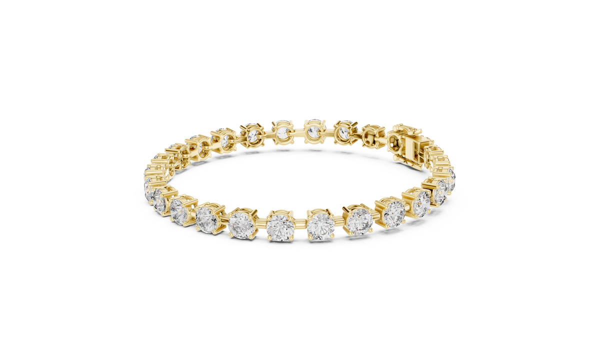 Lab Grown Diamond Tennis Bracelet Open Velvet Box