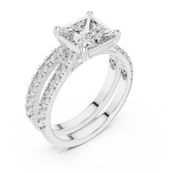 Luxurious presentation shot of the 14K Gold Lab Grown Diamond Engagement Ring sitting inside a velvet gift box ideal for proposal moments and anniversary gifting

