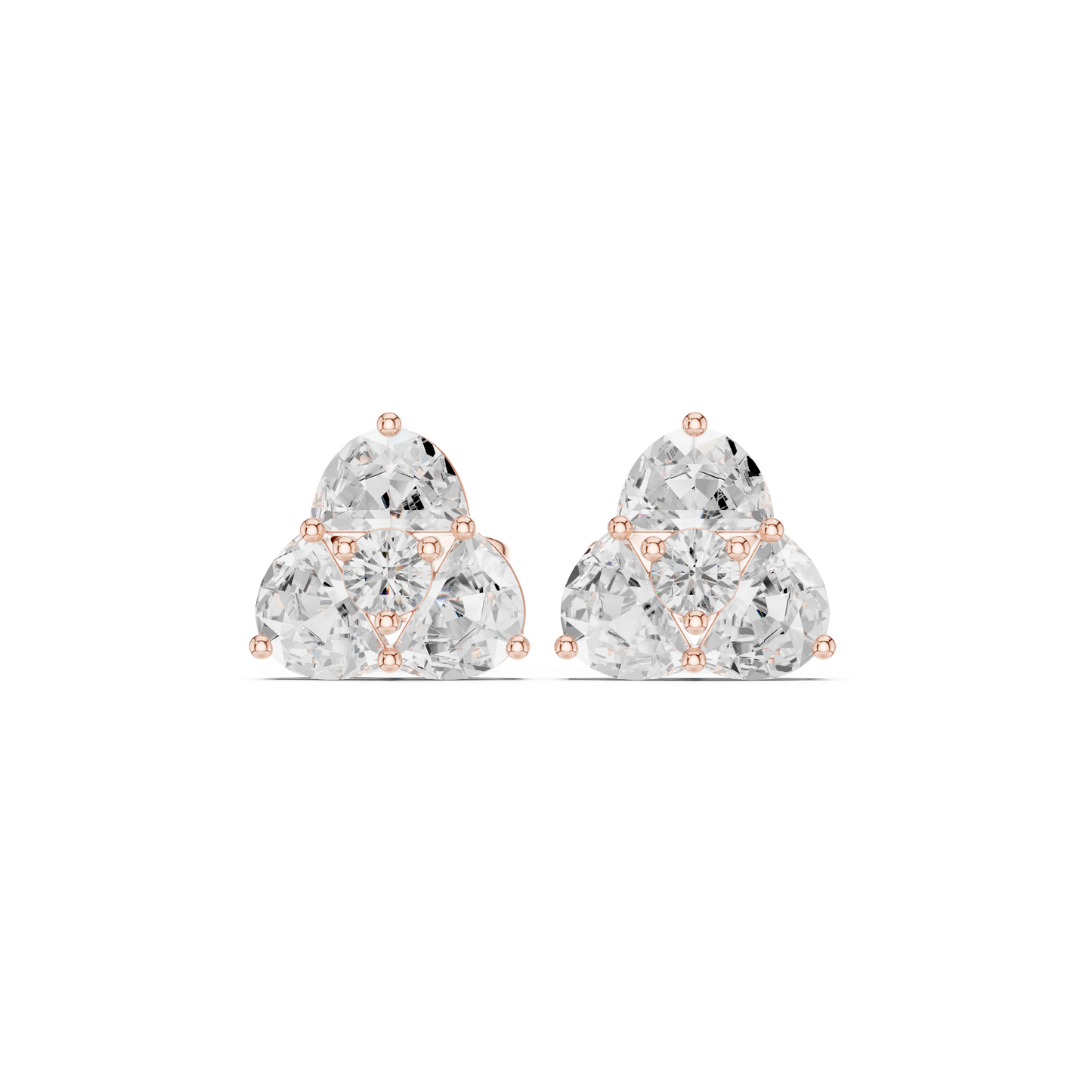 Luxury 925 Silver Moissanite Geometric Stud Earrings Anniversary Gift For Women 925 Silver Moissanite Earrings | Half Moon Cut Stud Earrings | Bridesmaid Gift for Her | Minimalist Silver Jewelry | Unique Geometric Studs Side Profile Cathedral Setting Hidden Halo Craftsmanship Angle View Moissanite Silver Earrings HB Prestige Jewels