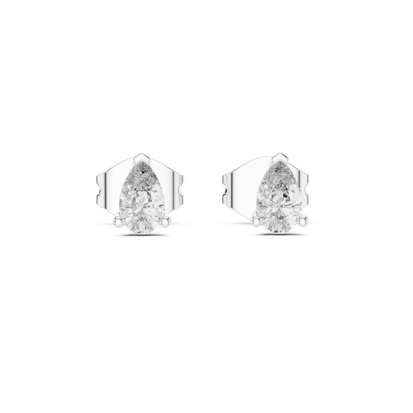 Luxury Lab Diamond Earrings In Gift Box in silver