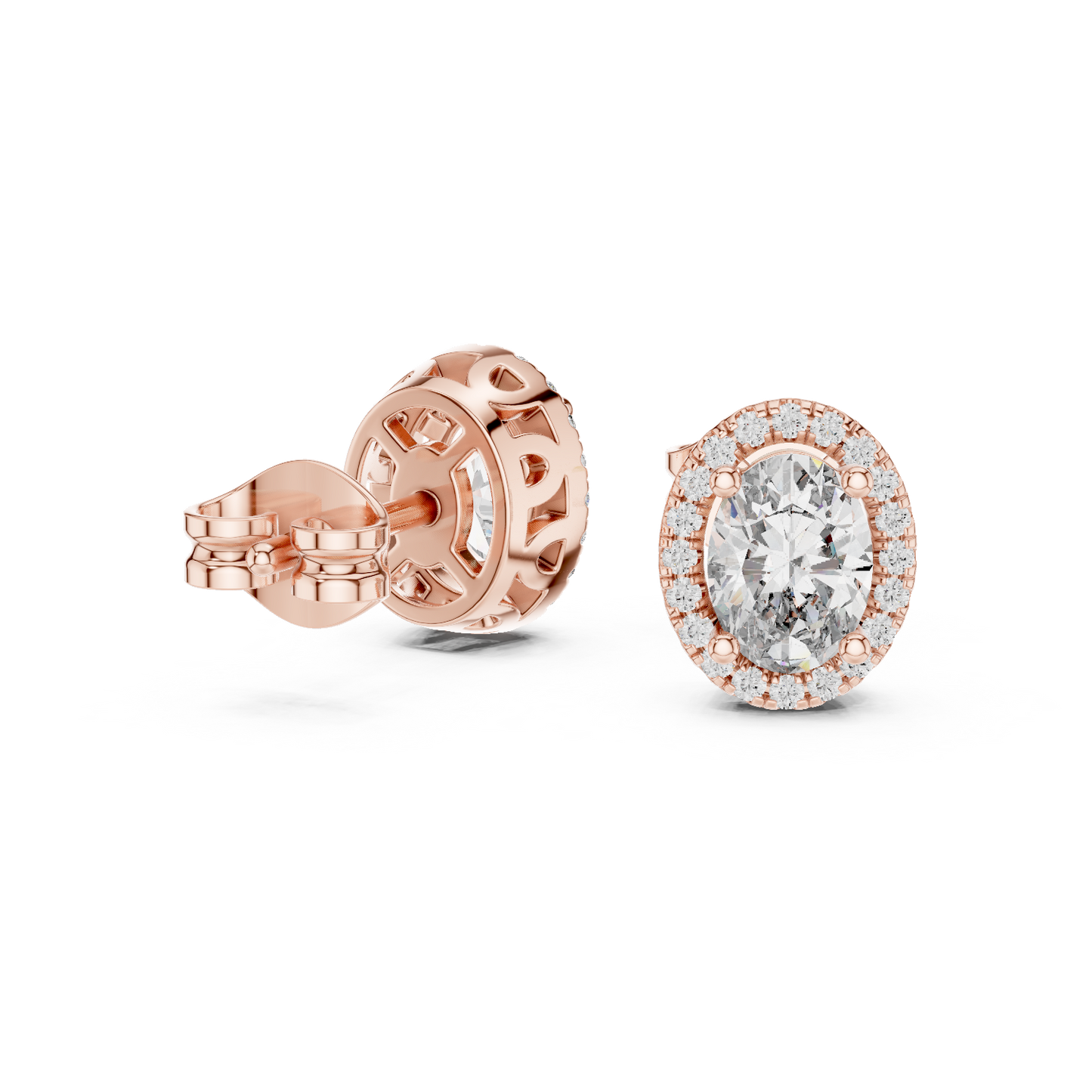 Luxury Lab Grown Diamond Studs In Gold
