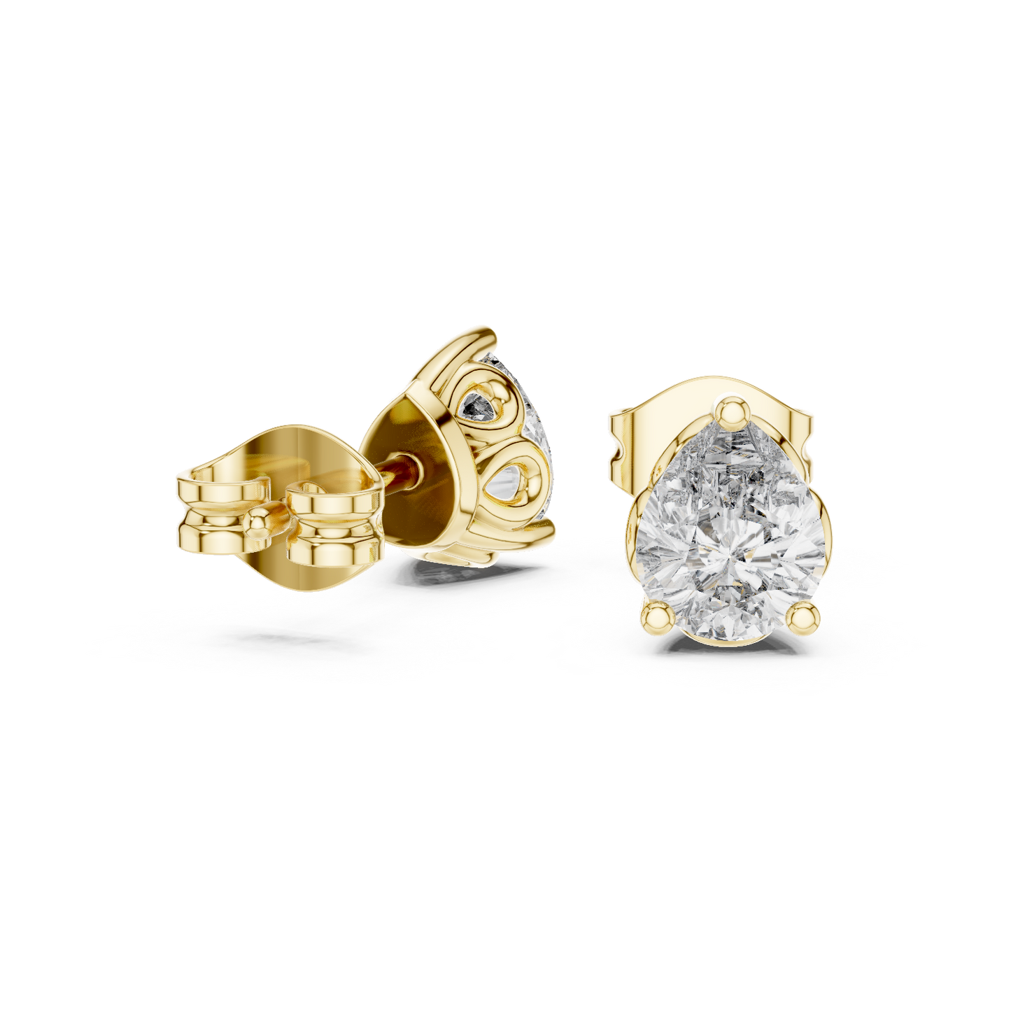 Luxury Minimalist Gold Diamond Earrings