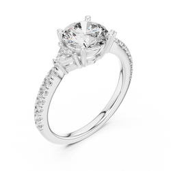 Luxury velvet ring box presentation displaying the lab grown diamond ring resting against soft cream velvet, creating an appealing visual for anniversary gifts, birthday presents, promise ring surprises, and romantic marriage proposals with free worldwide express delivery options.