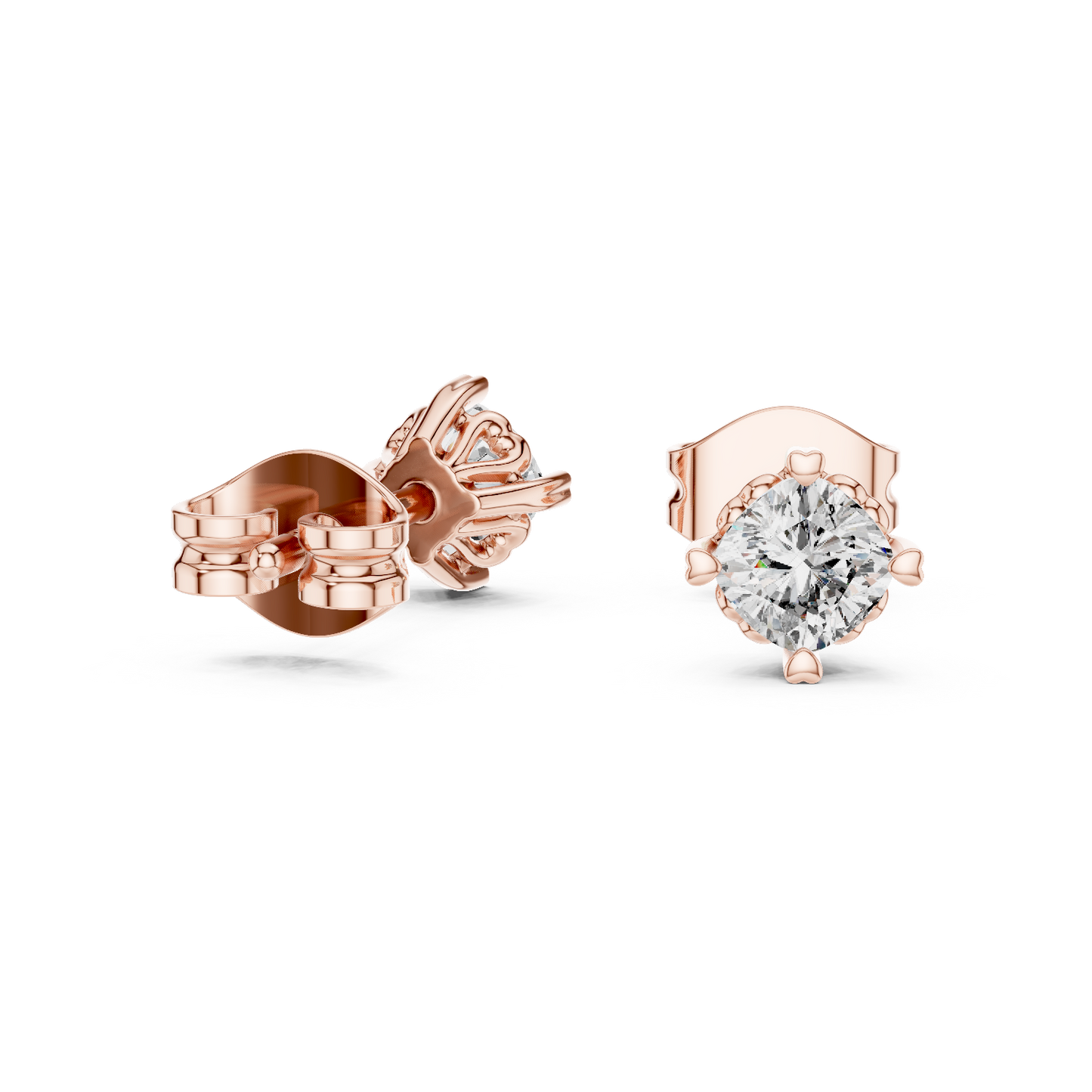Minimalist Gold Lab Diamond Earrings For Women