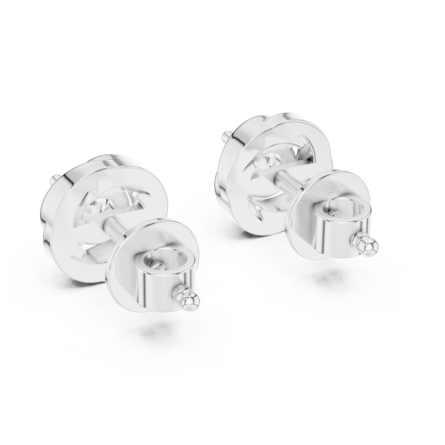 Modern Minimalist Diamond Studs Professional Shot