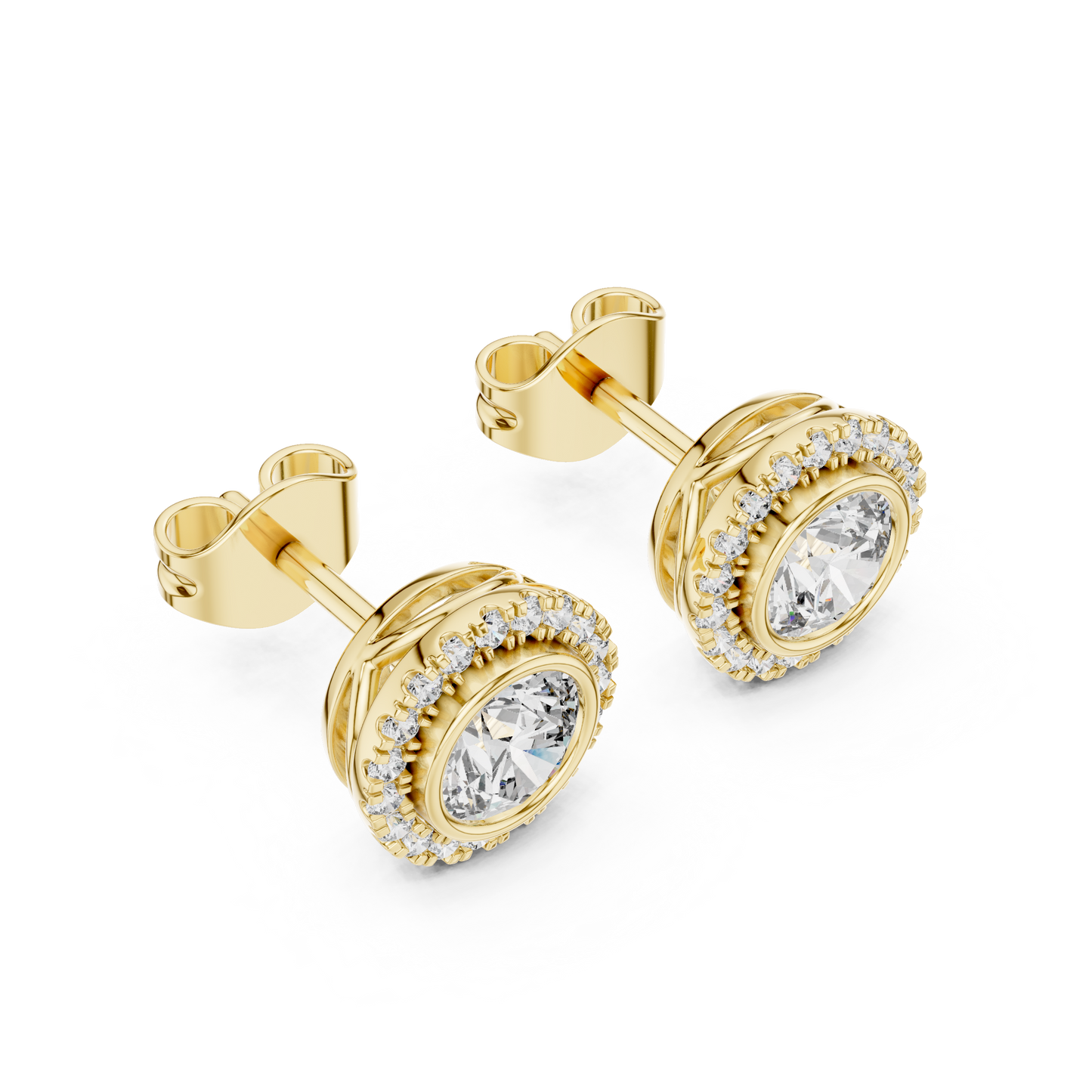 Moissanite Diamond Earrings Detail Shot