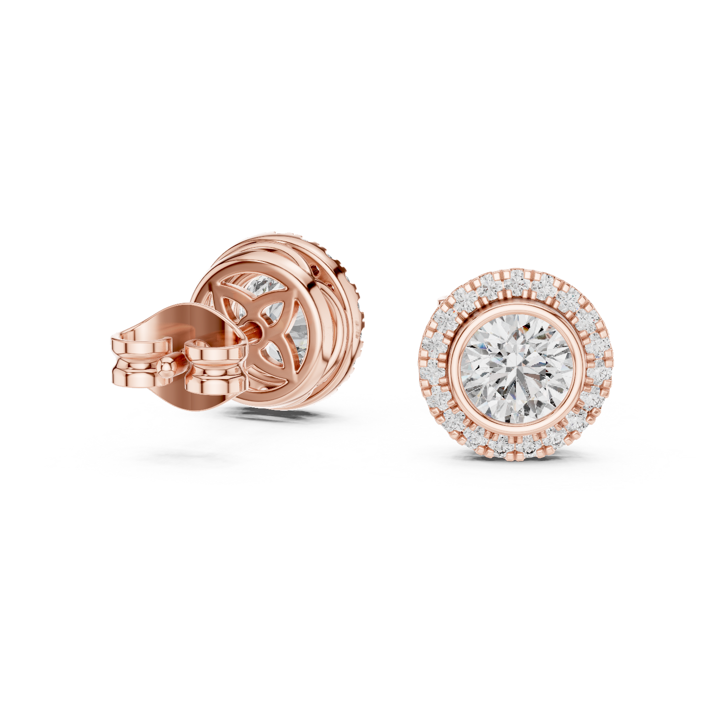 Moissanite earrings Gold