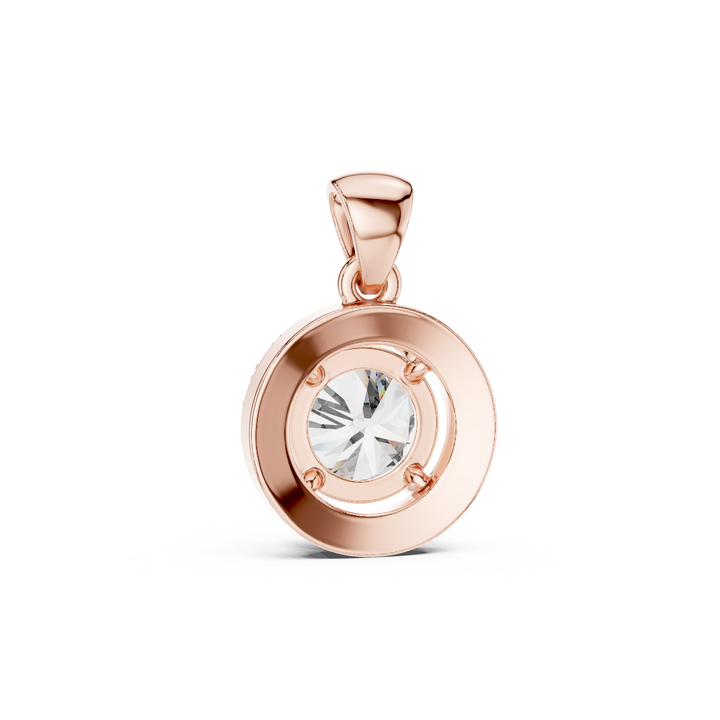 Solitaire Halo Diamond Necklace | Lab Created Fine Jewelry | Elegant Gift For Her Women