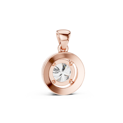 Solitaire Halo Diamond Necklace | Lab Created Fine Jewelry | Elegant Gift For Her Women