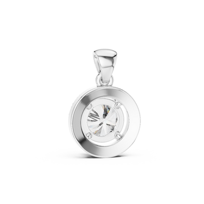 Solitaire Halo Diamond Necklace | Lab Created Fine Jewelry | Elegant Gift For Her Women