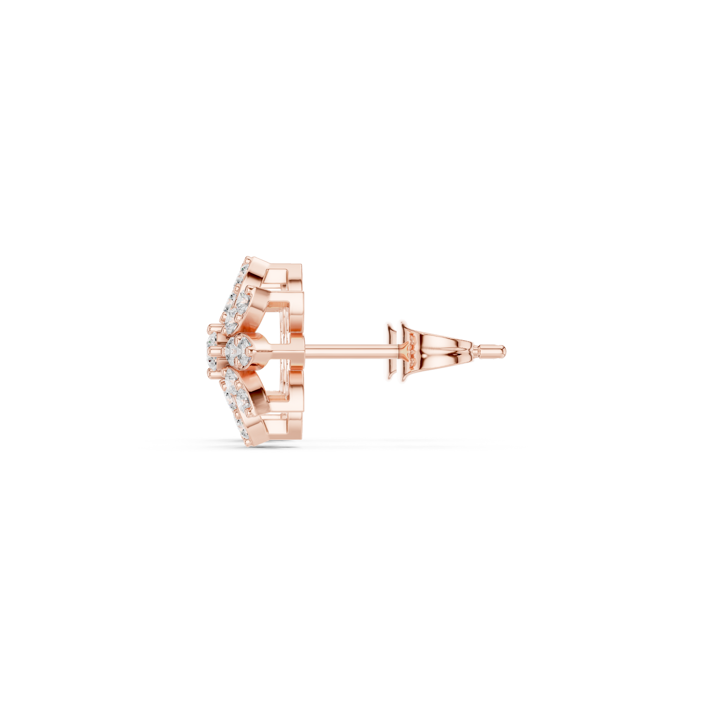 Premium 14K Gold Diamond Floral Earrings Elegant Cluster Studs Fine Jewelry for Her Wedding and Special Occasion Gifts
