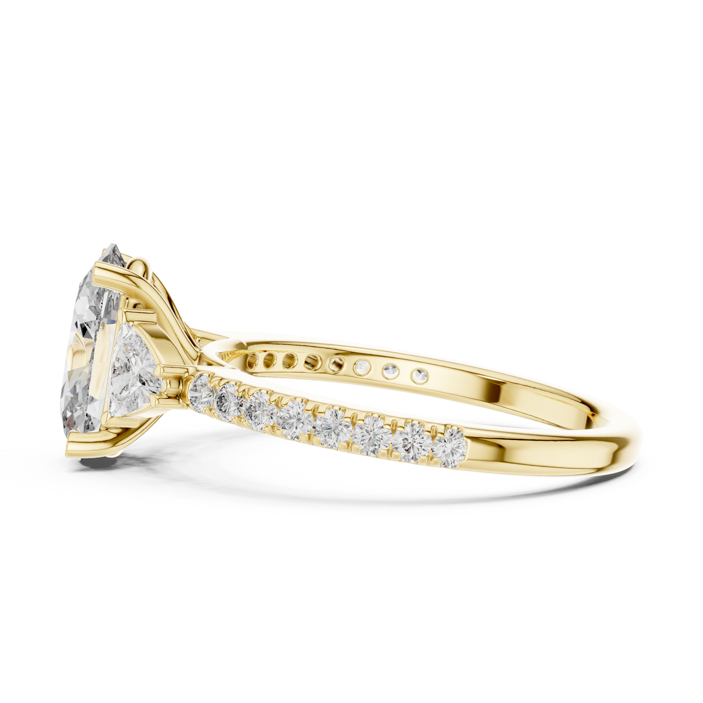 Premium Lab Grown Diamond Oval Engagement Ring With Delicate Pave Band Artisan Crafted Luxury Bridal Ring