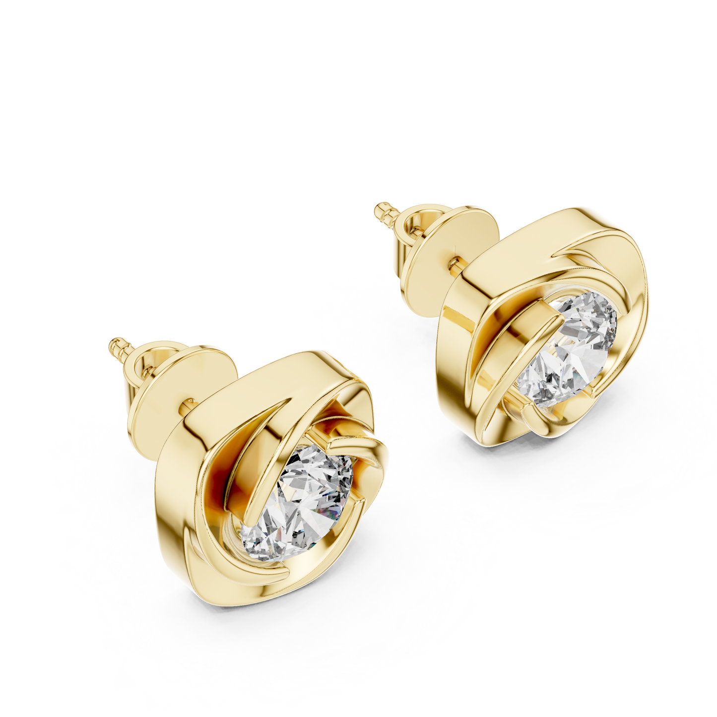 Premium Lab Grown Diamond Studs Macro View