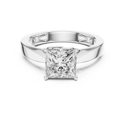 Princess Cut Diamond Engagement Ring Velvet Box
