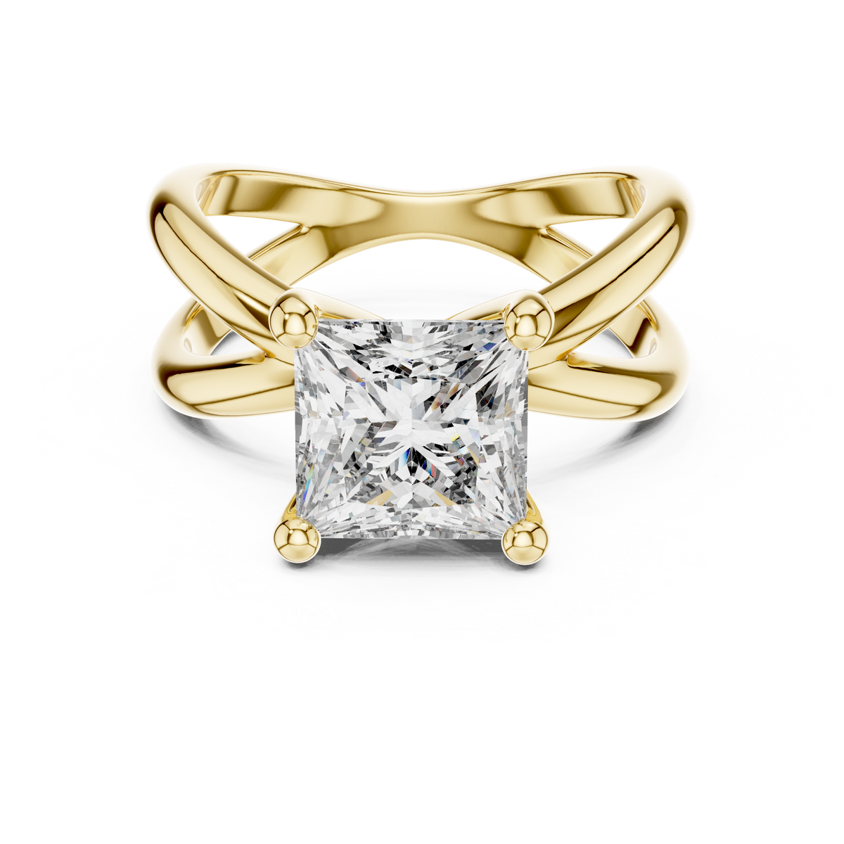 Princess Cut Lab Diamond 8x8mm Scale Measurement View