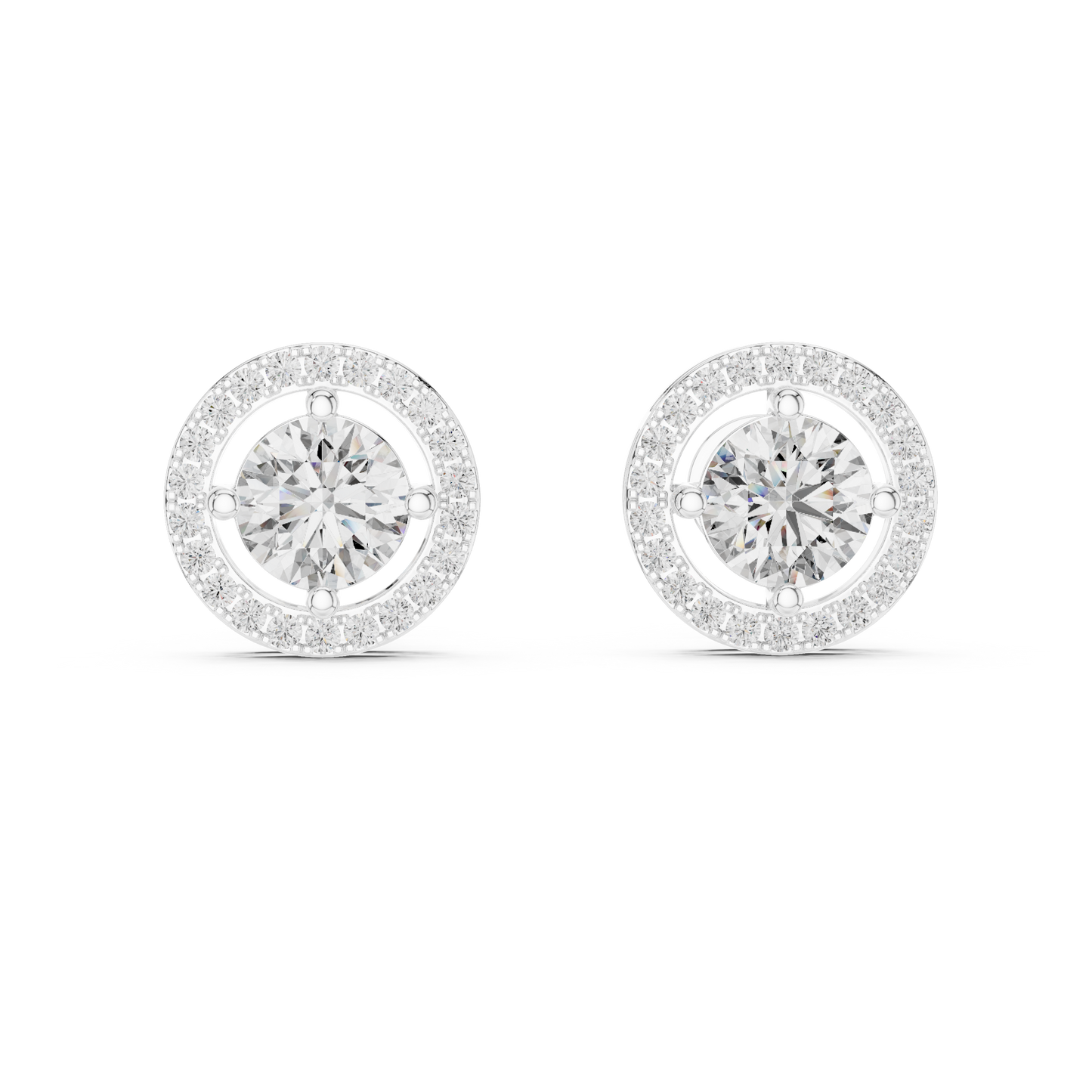 Professional Diamond Earrings Close Up