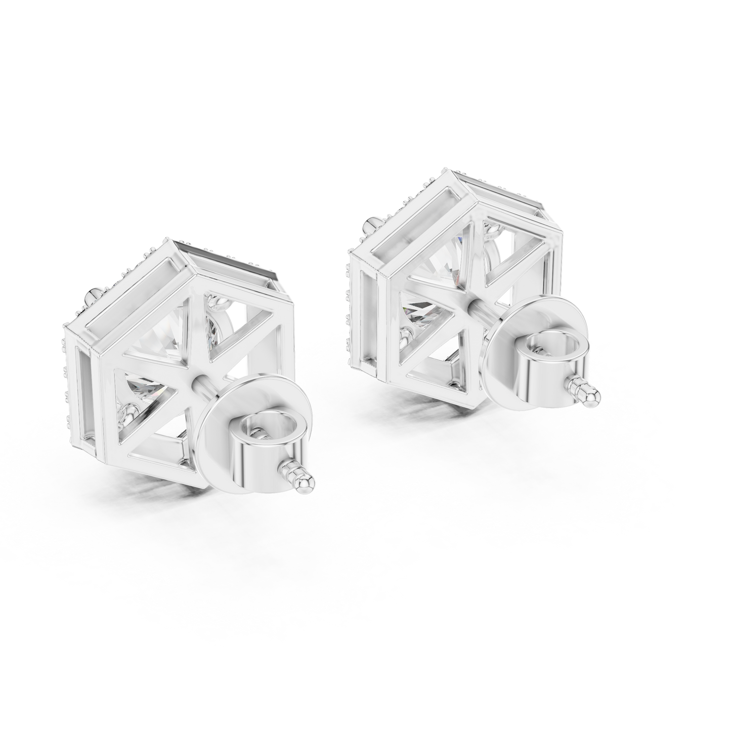 Professional Studio Shot Diamond Studs