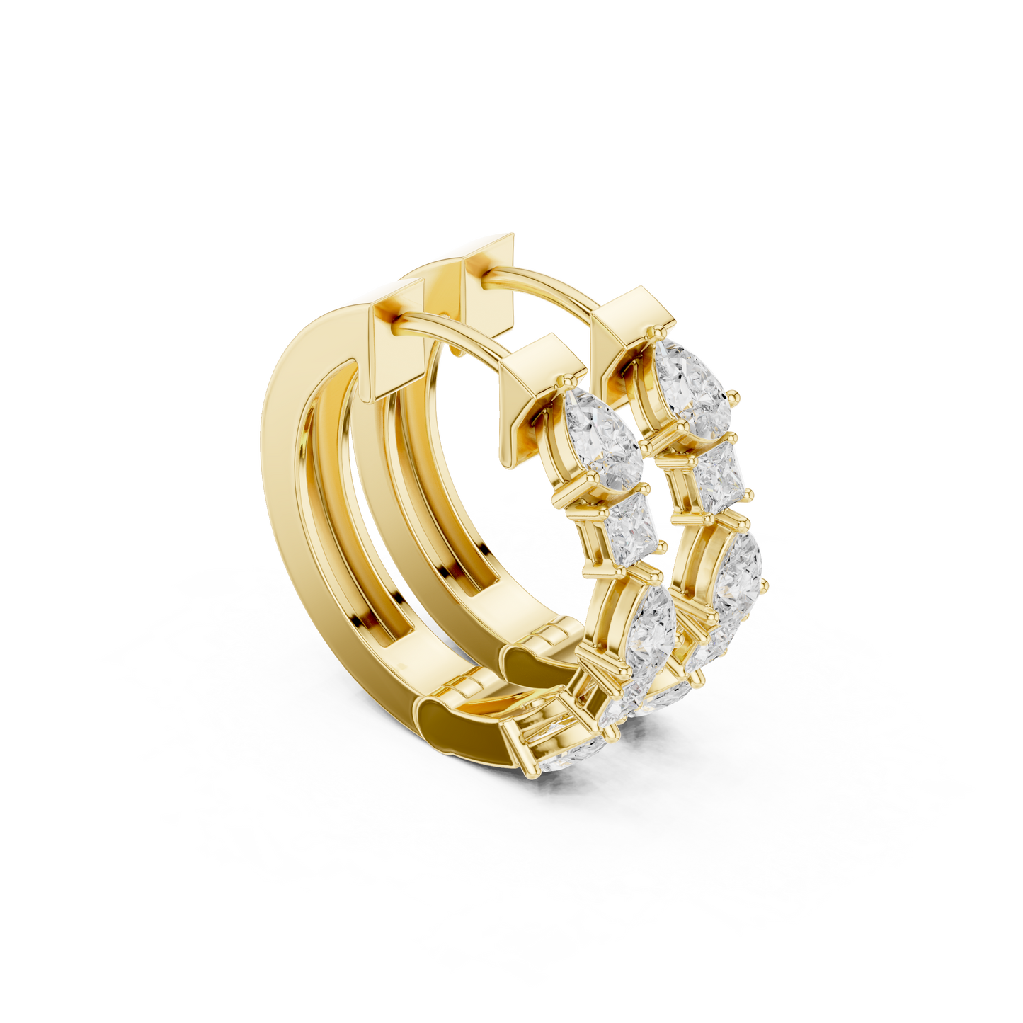 Quality Handcrafted 14k Gold Lab Grown Diamond Earrings Perfect Gift For Women Luxury