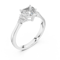 Romantic 14K Gold Heart Diamond Ring resting inside a velvet presentation ring box ideal for luxury gifts for her and surprise marriage proposals.

