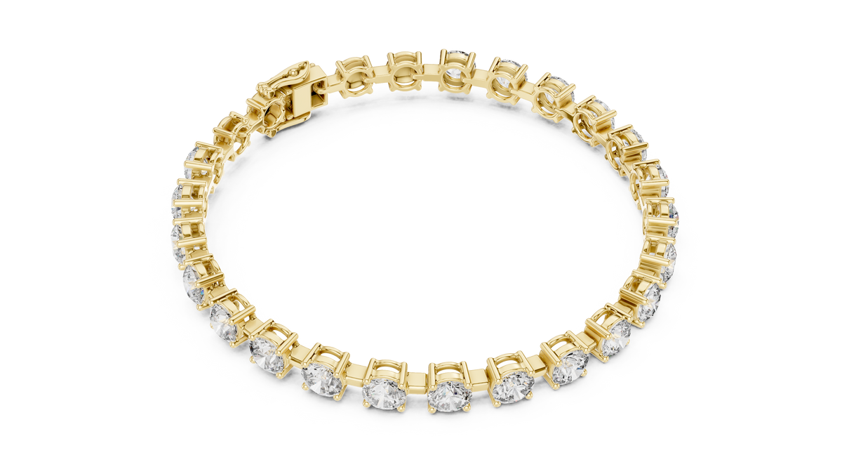 Round Bezel Tennis Bracelet Soft Light Studio Shot