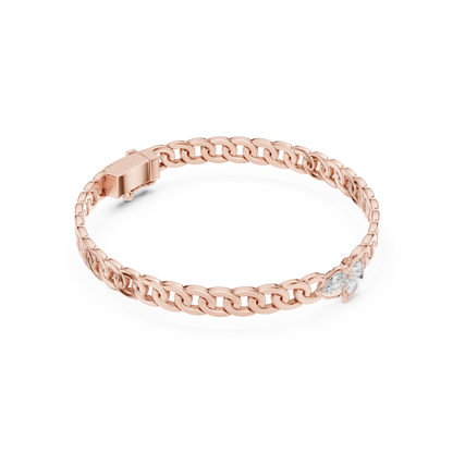 Dynasty Cuban Chain Bracelet | Elite Diamond Crafted Finish | Yellow Gold Plated Luxury Command Style