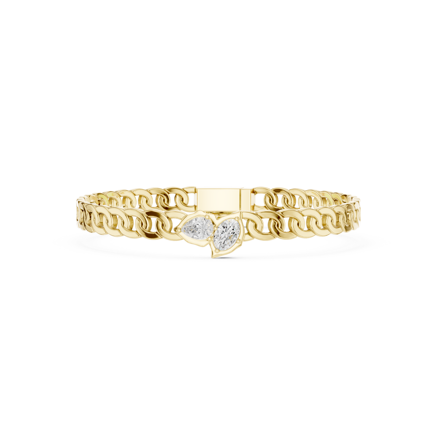Dynasty Cuban Chain Bracelet | Elite Diamond Crafted Finish | Yellow Gold Plated Luxury Command Style