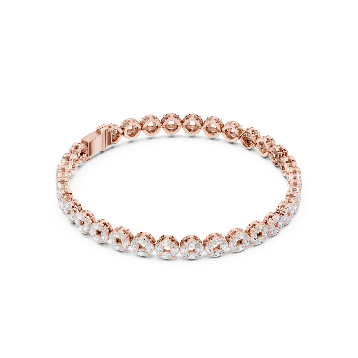 Street Style Diamond Halo Tennis Bracelet Luxury Iced Power Wristwear - High End Diamond Tennis Link Bracelet Men’s Iced Luxury Statement